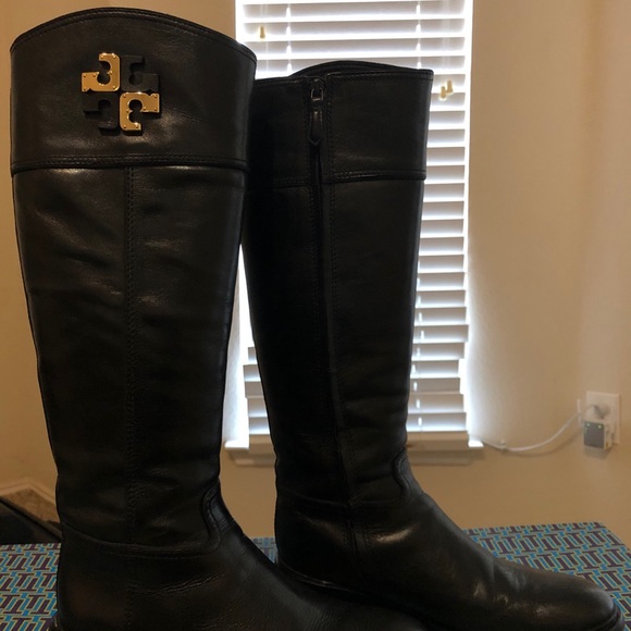 Black Tory Burch Lowell Riding Boot size 8 - Picture 3 of 6